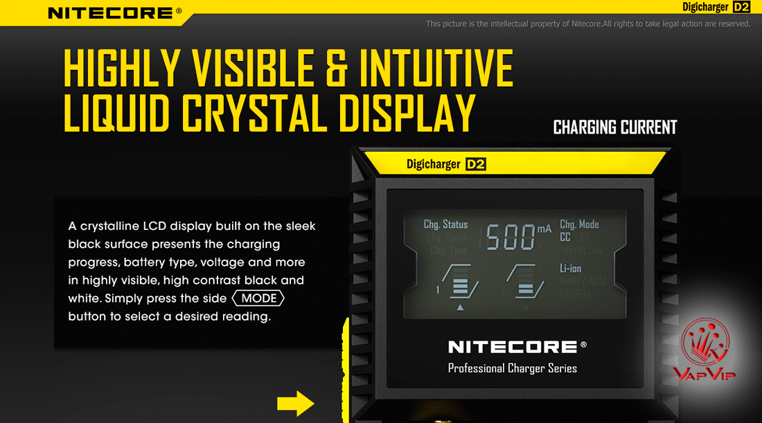 Nitecore Digicharger D2 Intellicarger Cargador de Baterias Universal